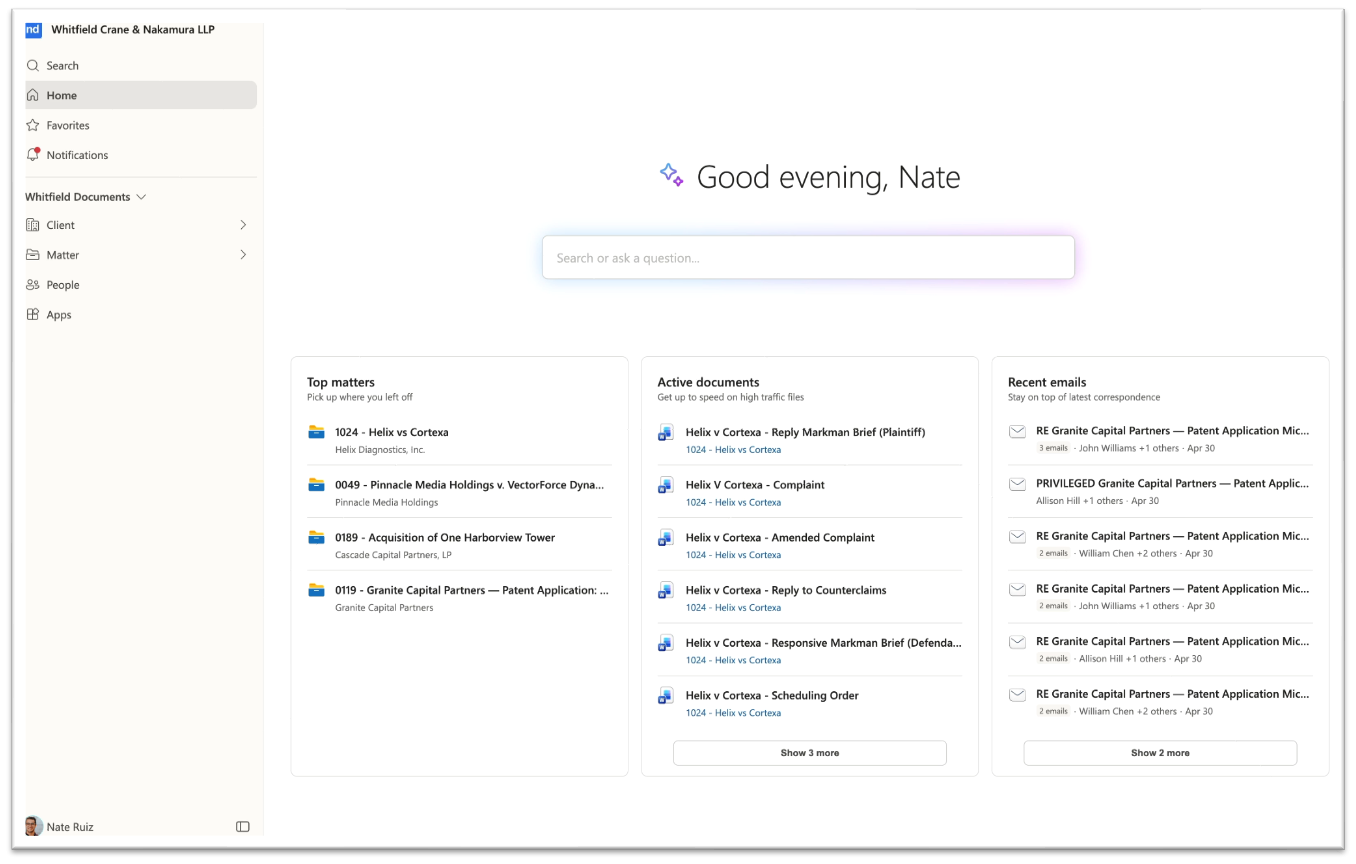 NetDocuments screenshot