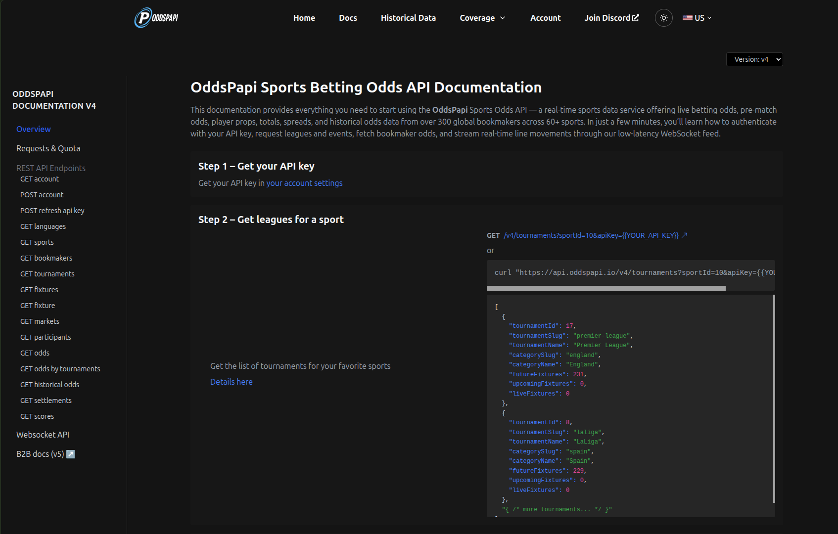OddsPapi screenshot