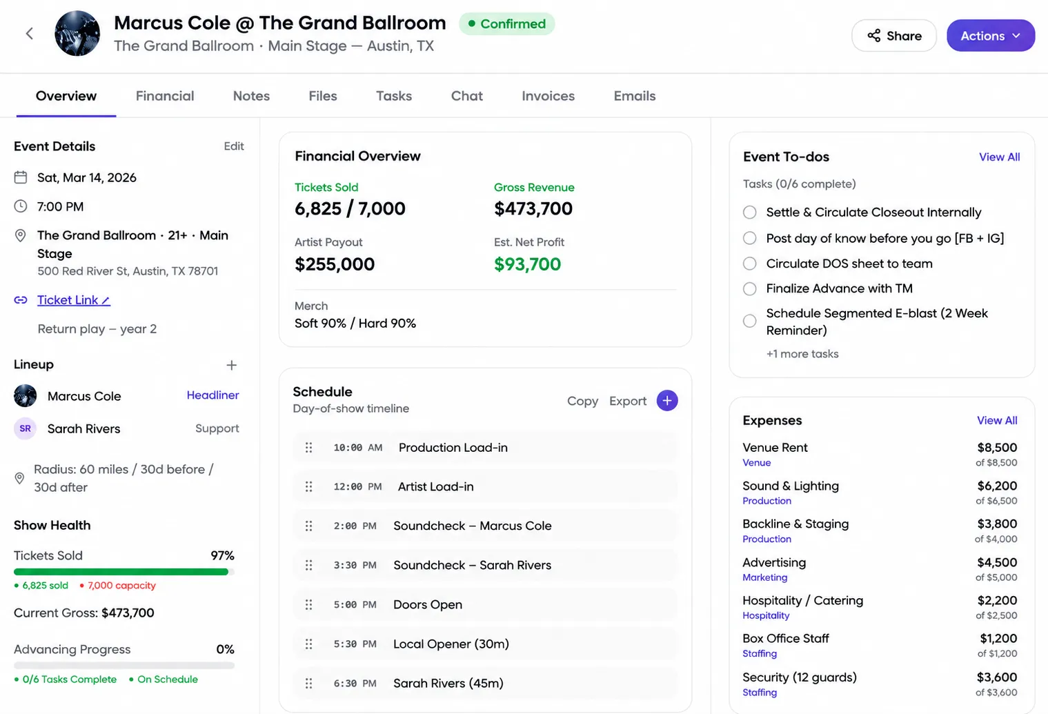 BookingAgent screenshot