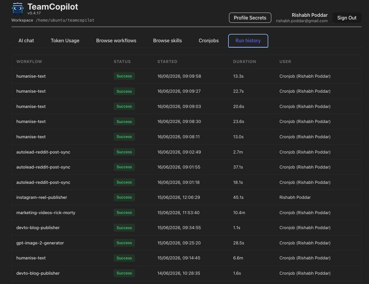 TeamCopilot screenshot