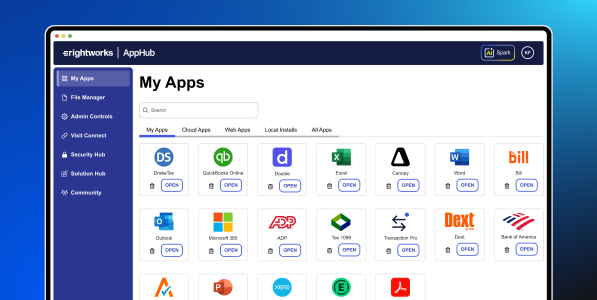 Rightworks Cloud Hosting screenshot