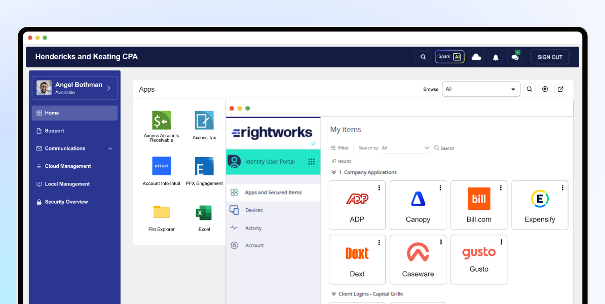 Rightworks Cloud Premier screenshot