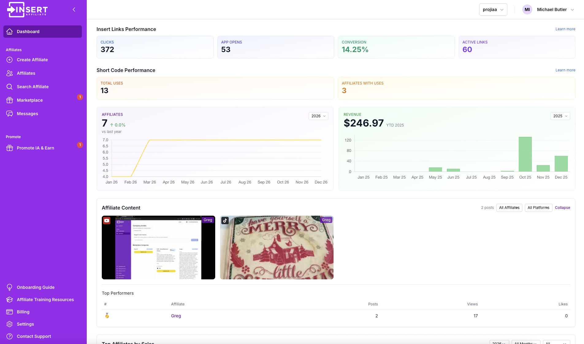 Insert Affiliate screenshot