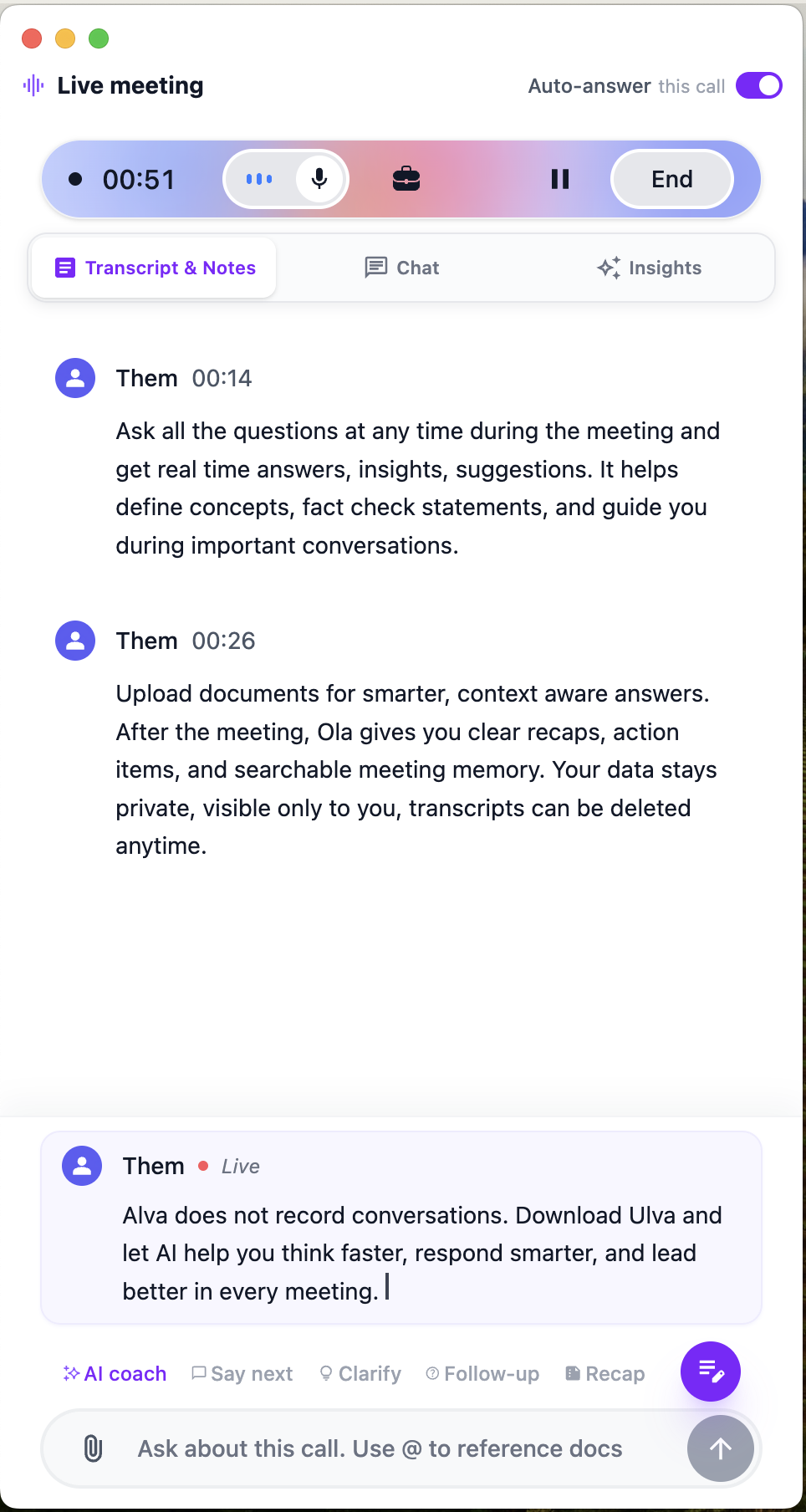 Olva screenshot