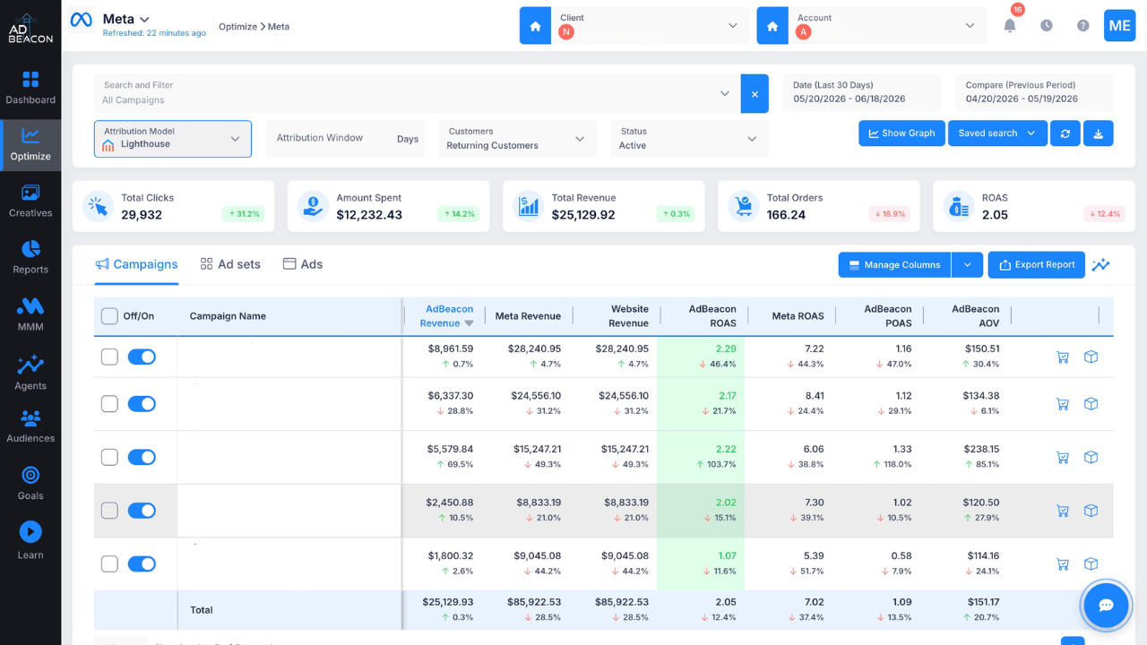 AdBeacon screenshot