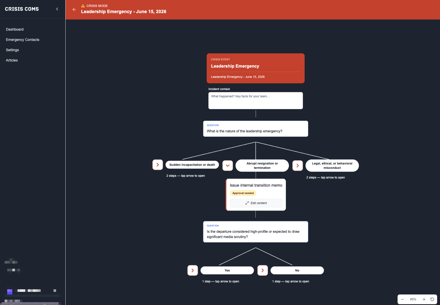 CrisisComs screenshot