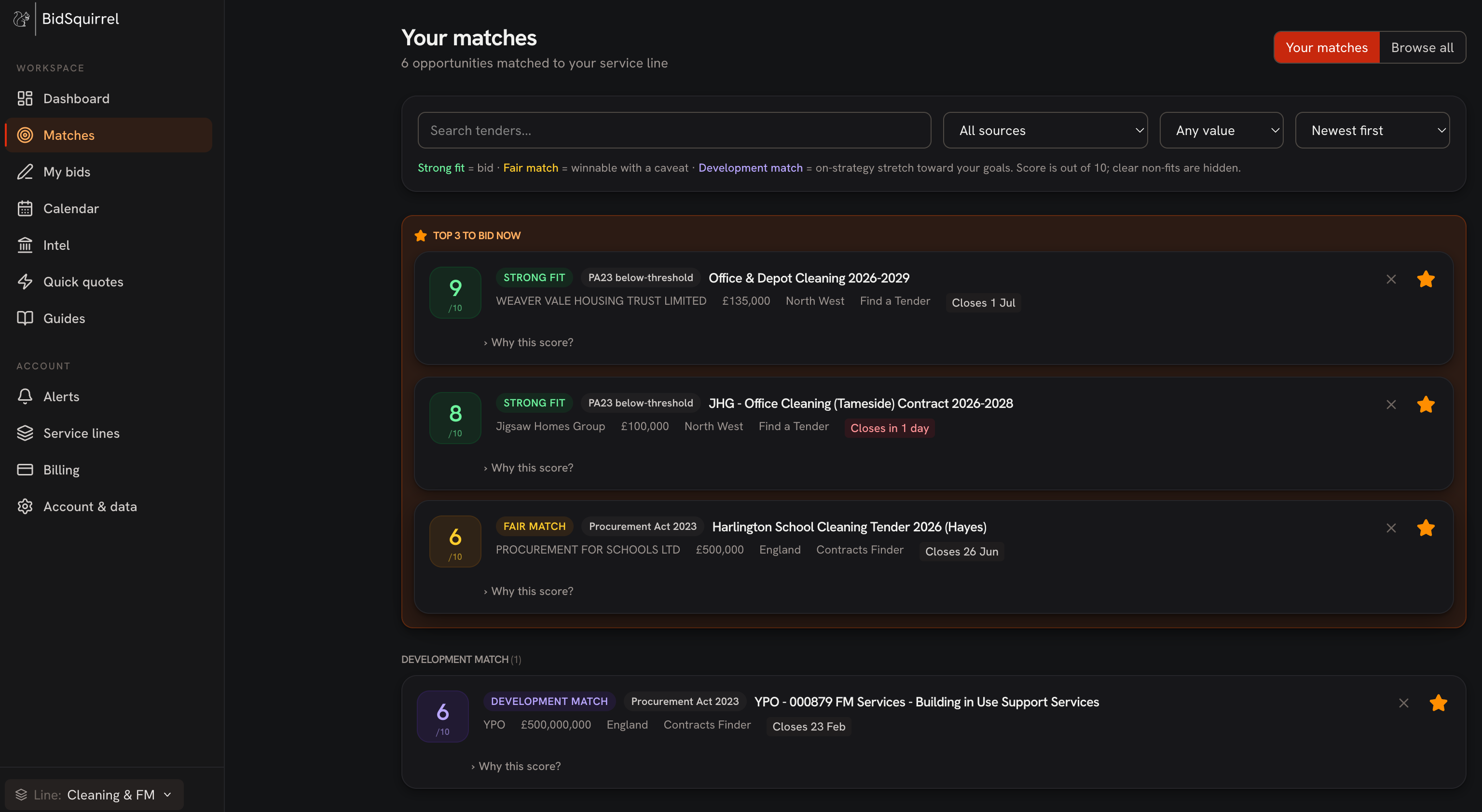 BidSquirrel screenshot