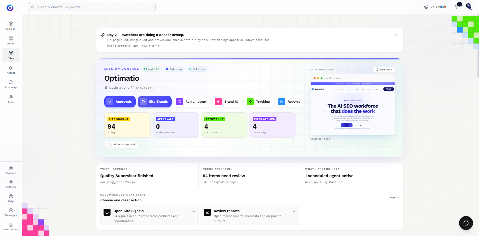 SEO Roadmap screenshot