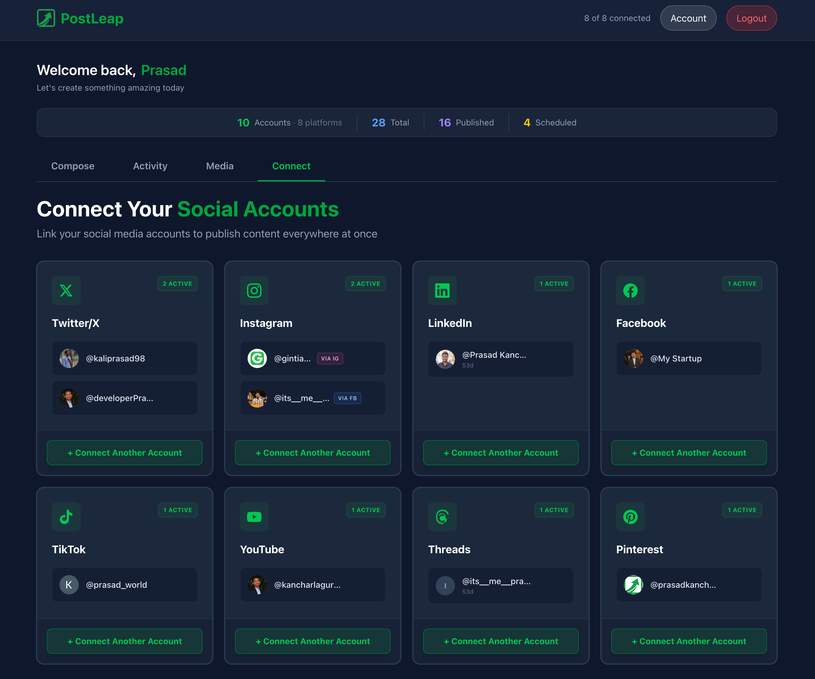 Postleap screenshot