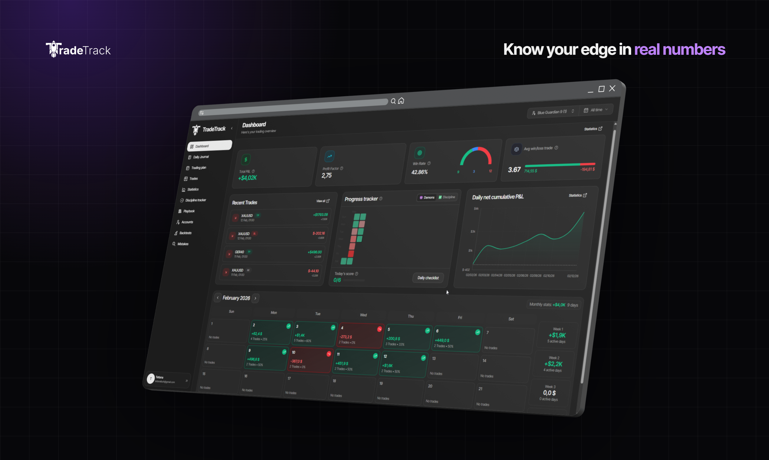 TradeTrack screenshot