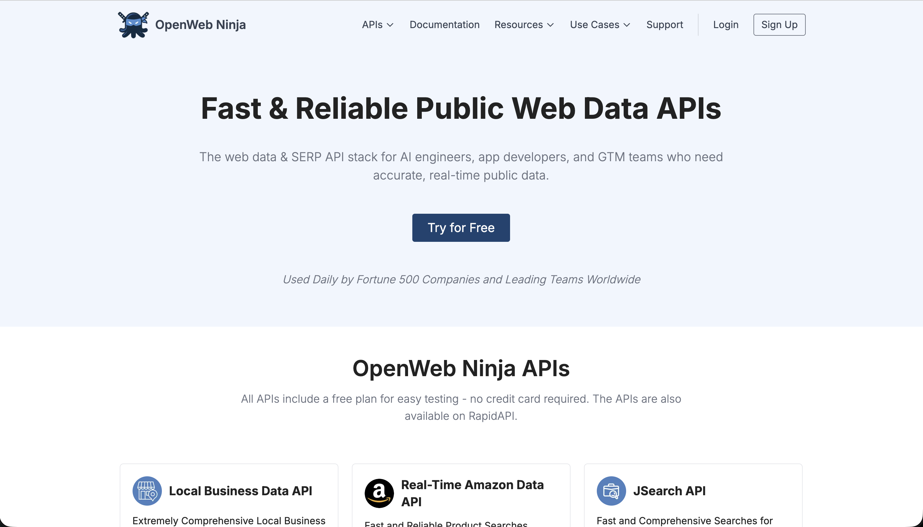 OpenWeb Ninja screenshot