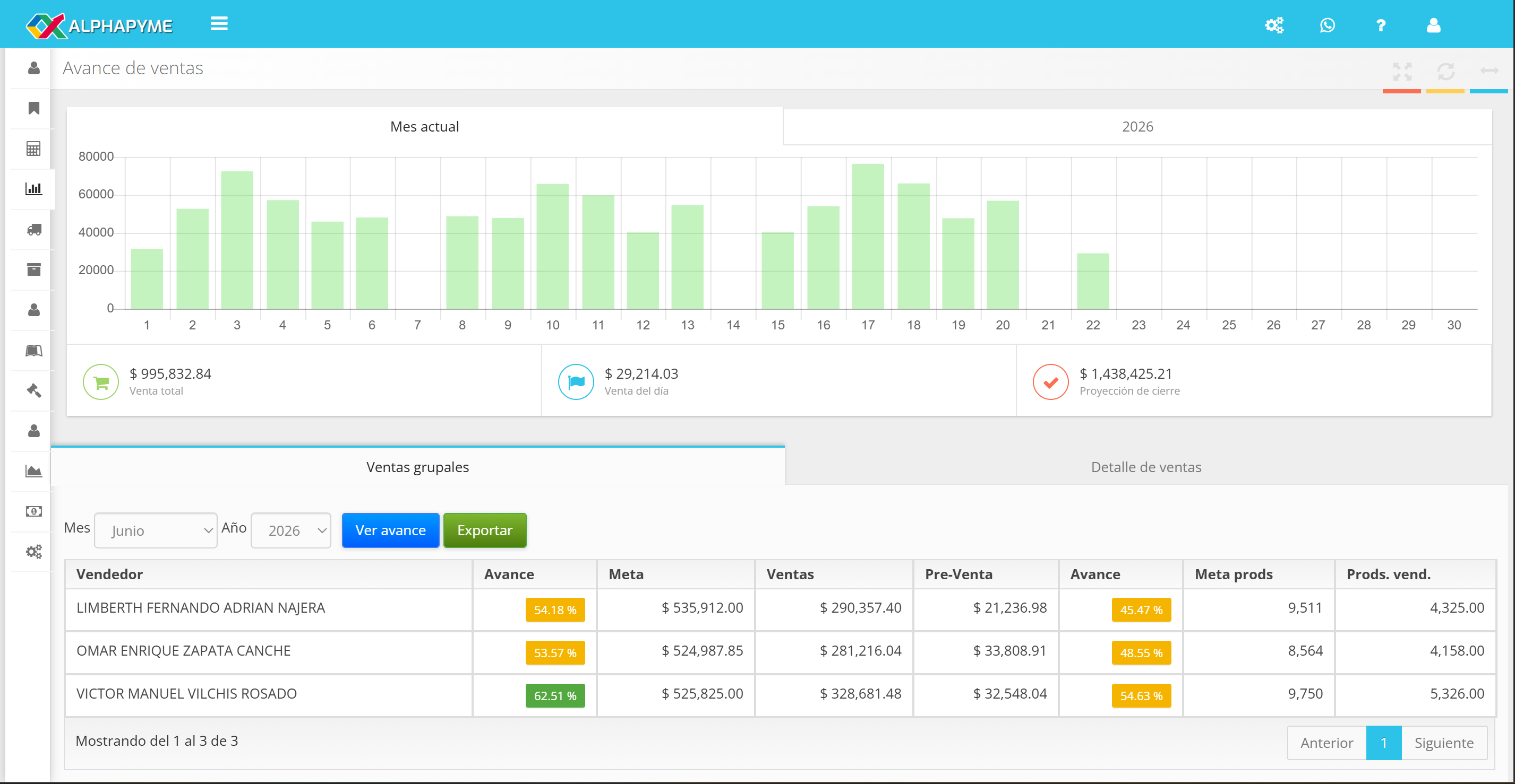 AlphaPyME screenshot
