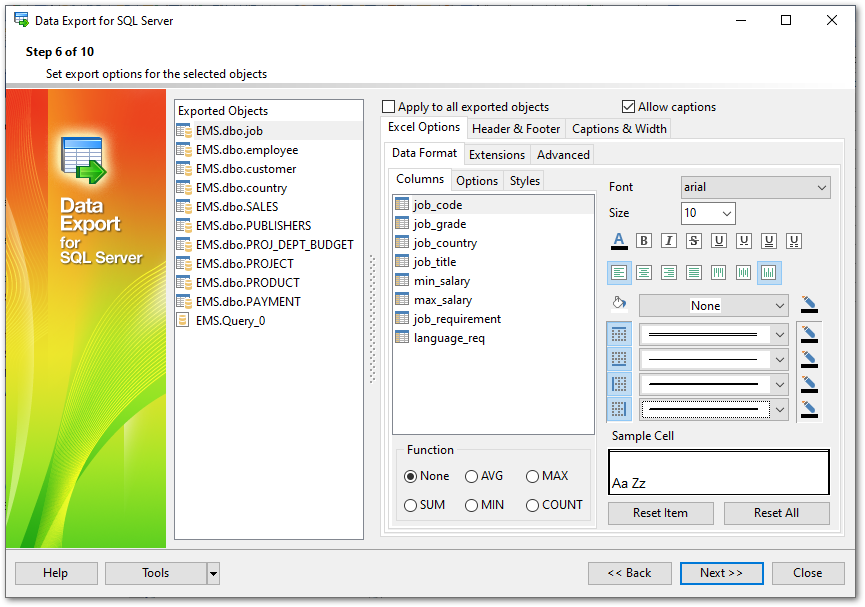 EMS Data Export for SQL Server screenshot