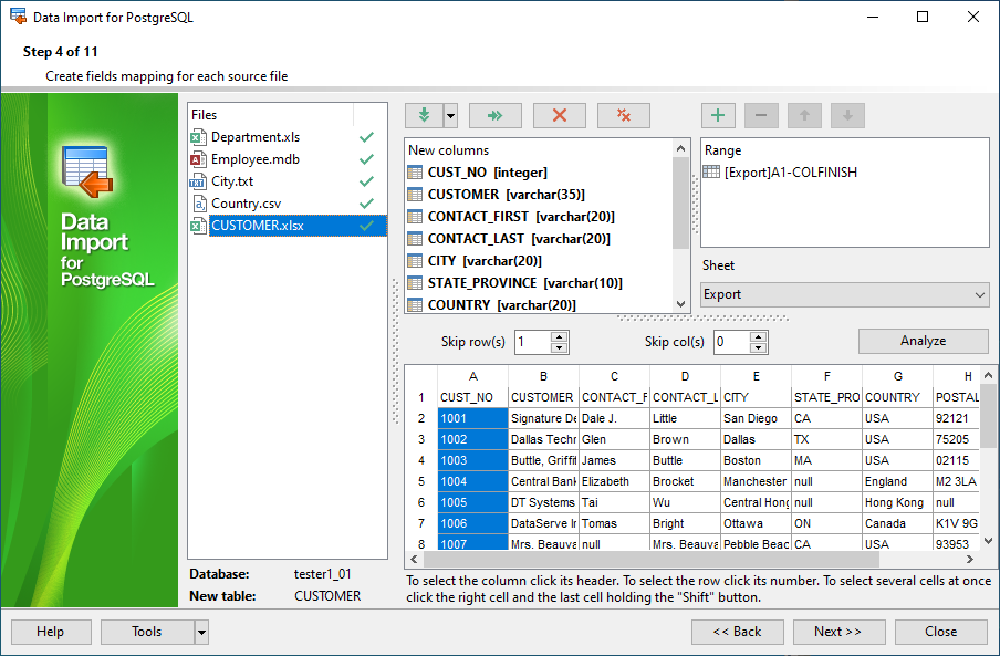 EMS Data Import for PostgreSQL screenshot