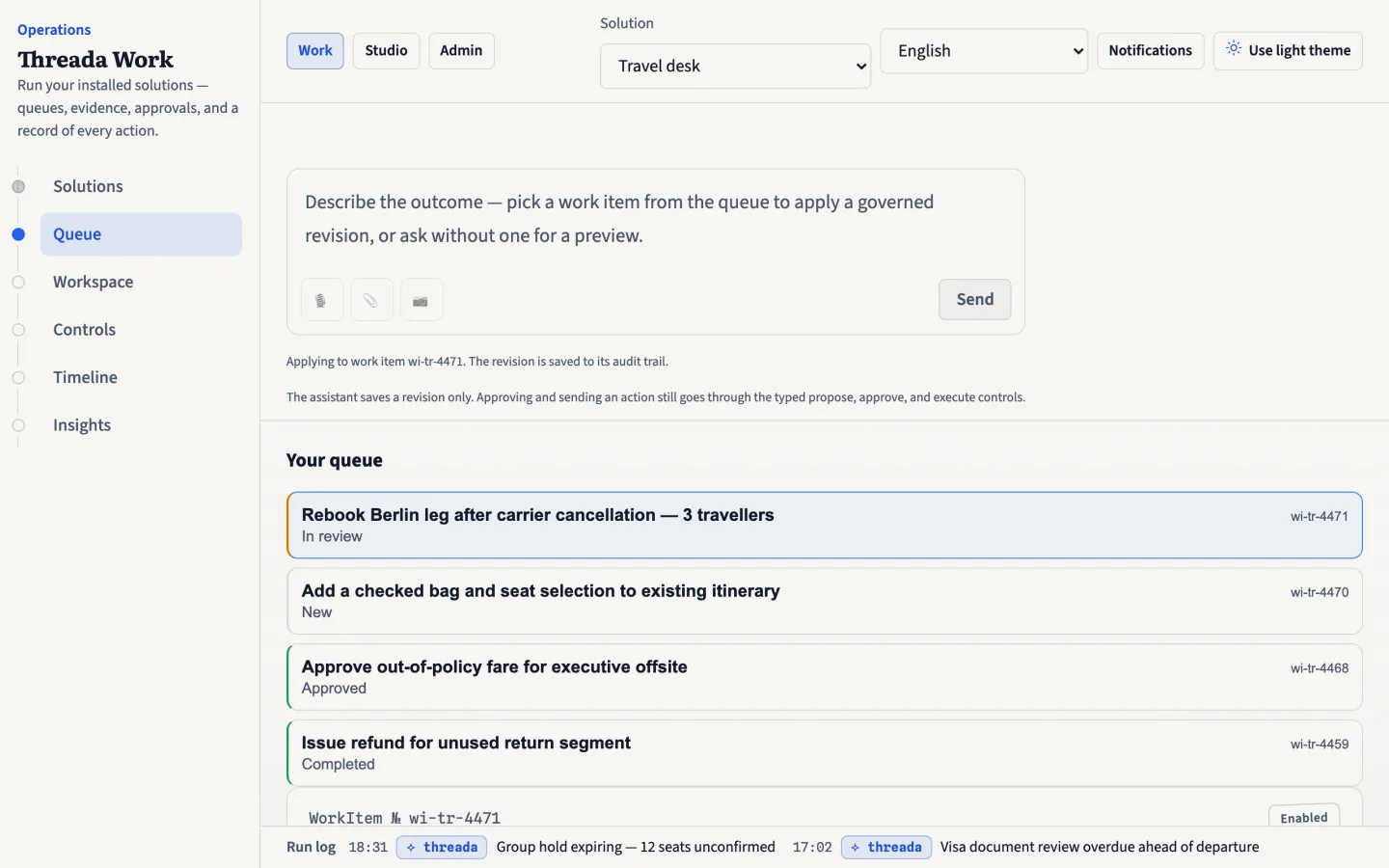 Threada screenshot