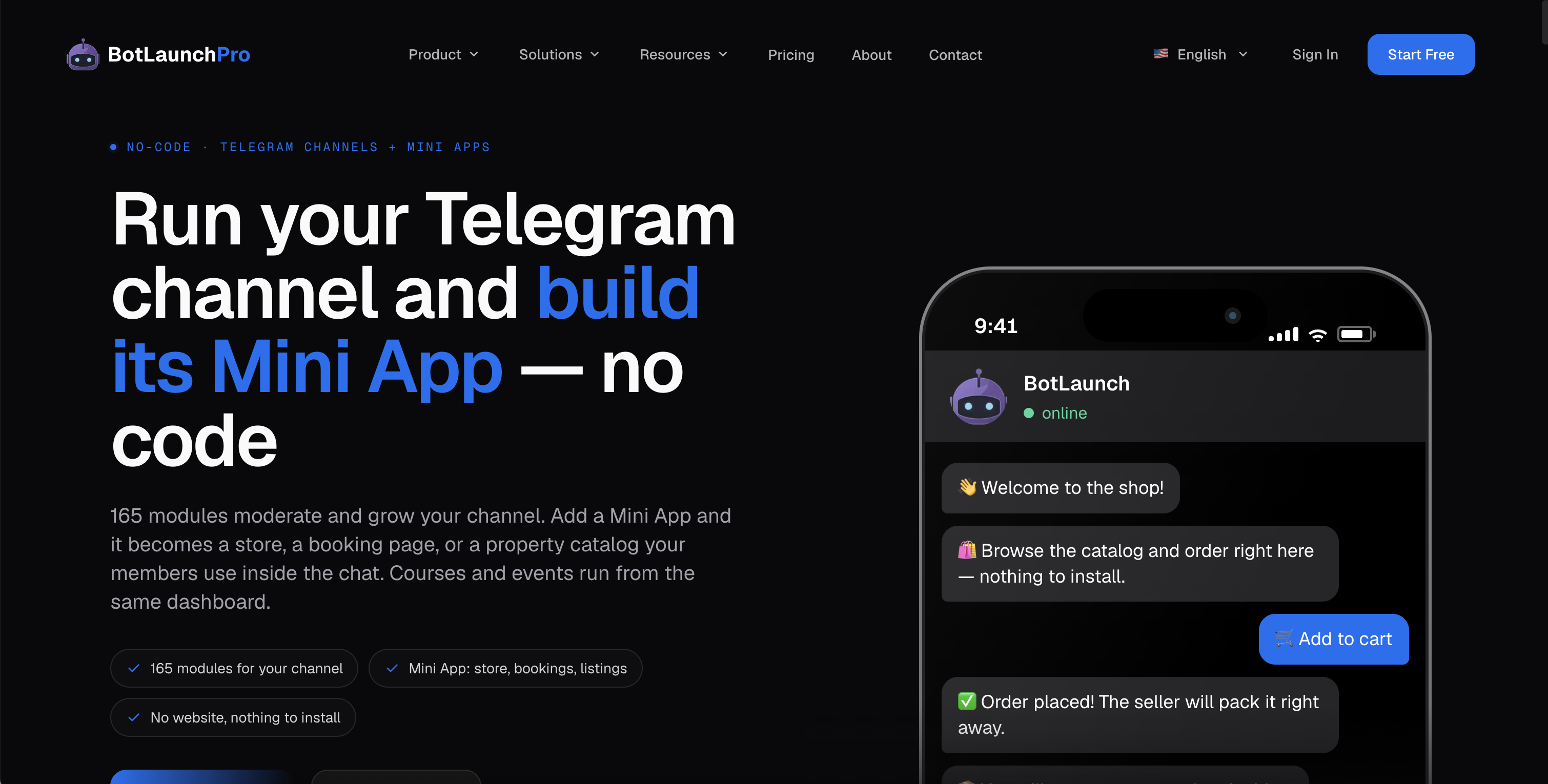 Bot Launch screenshot