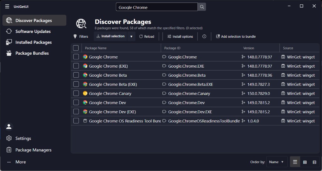 Devolutions UniGetUI screenshot