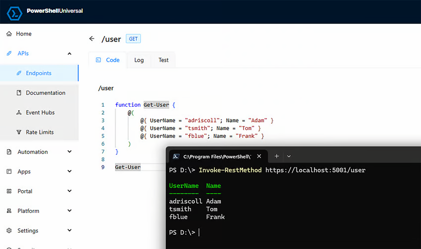 Devolutions PowerShell Universal screenshot