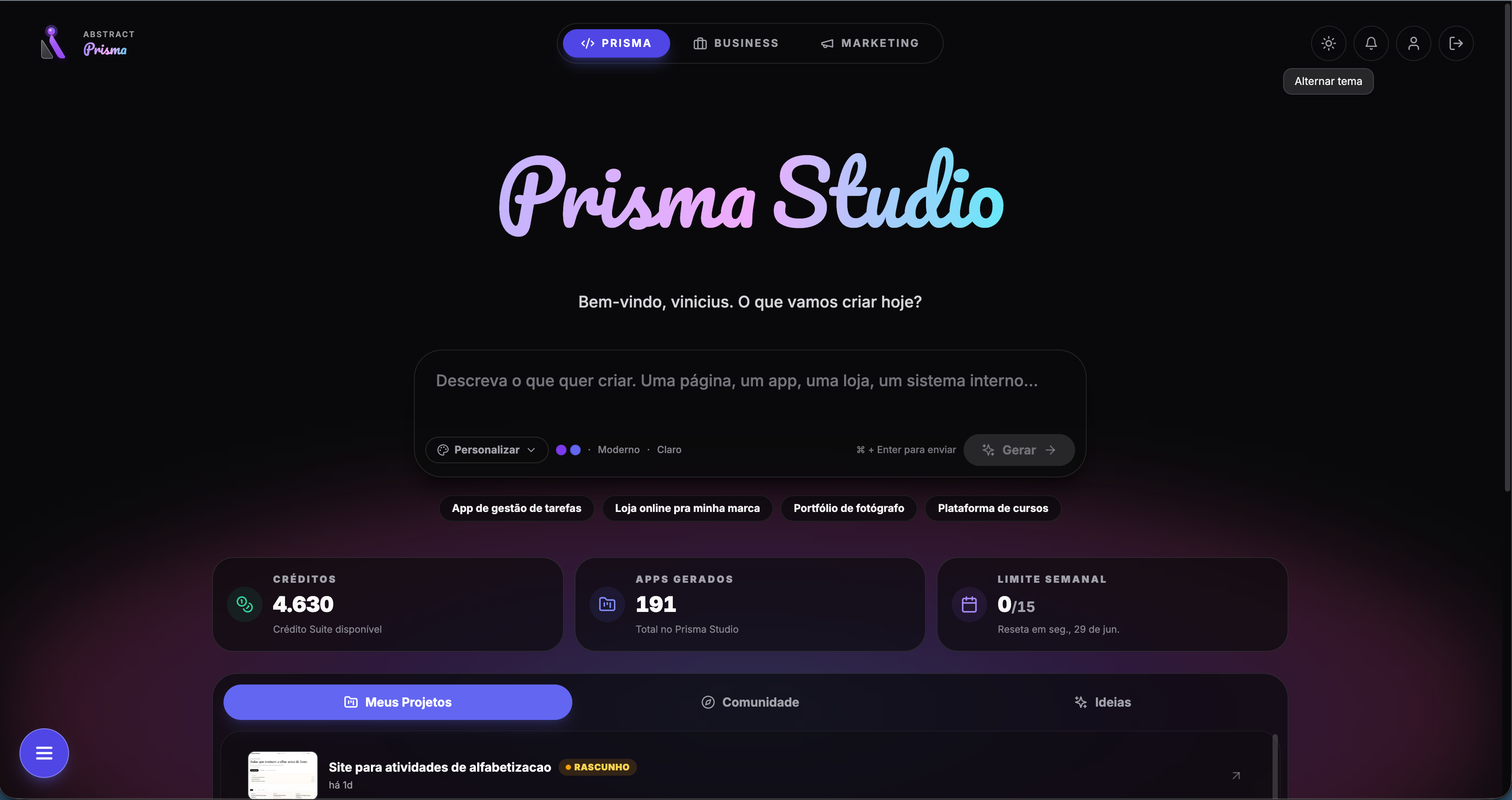 AbstractOS screenshot