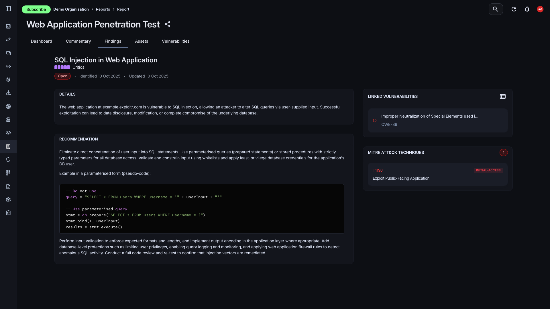 Exploitr screenshot