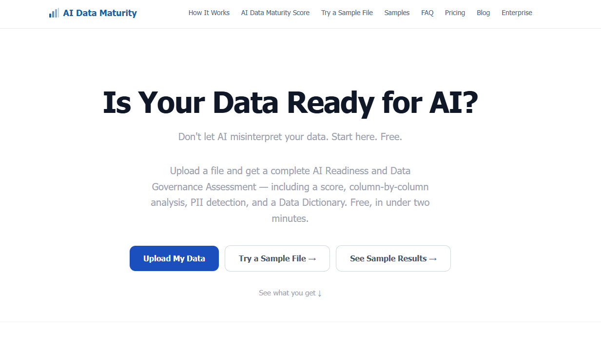 AI Data Maturity screenshot