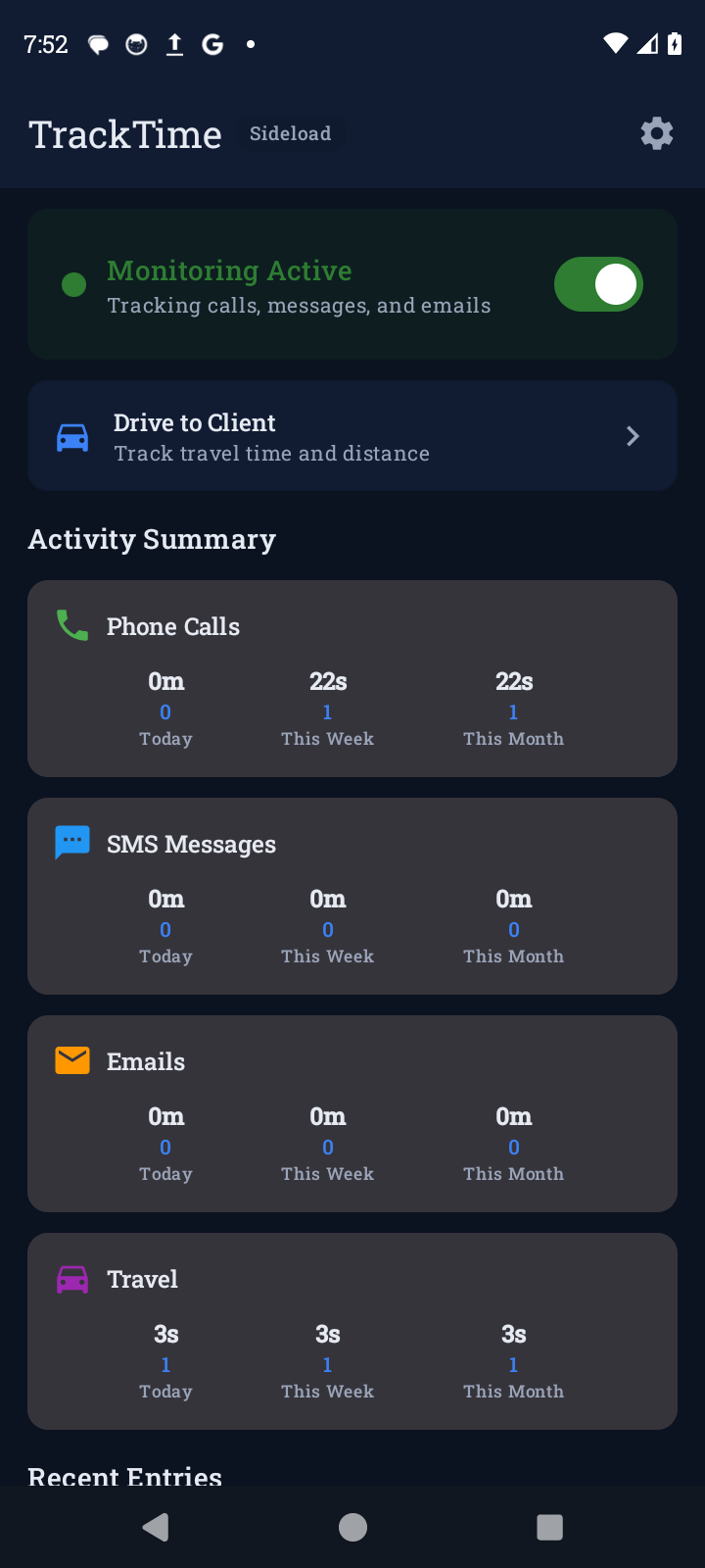 TrackTIme screenshot