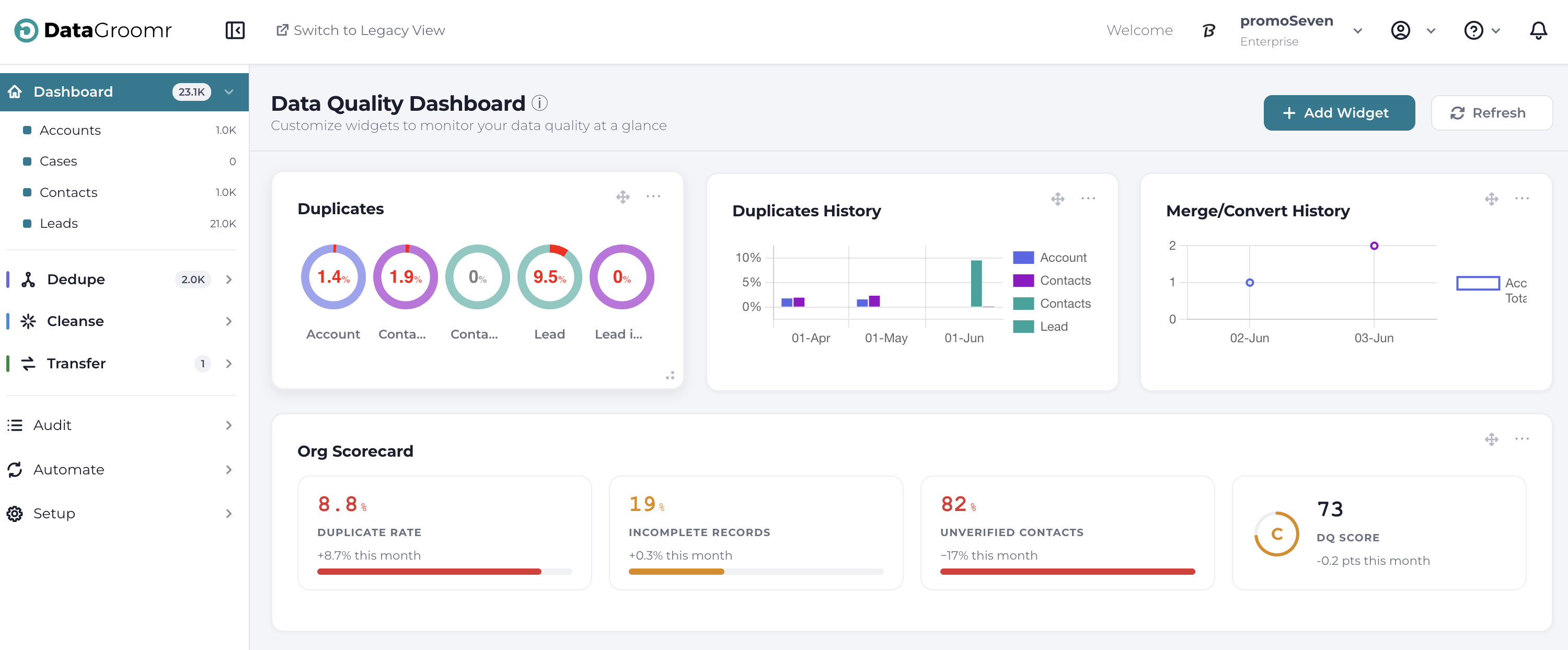 DataGroomr screenshot