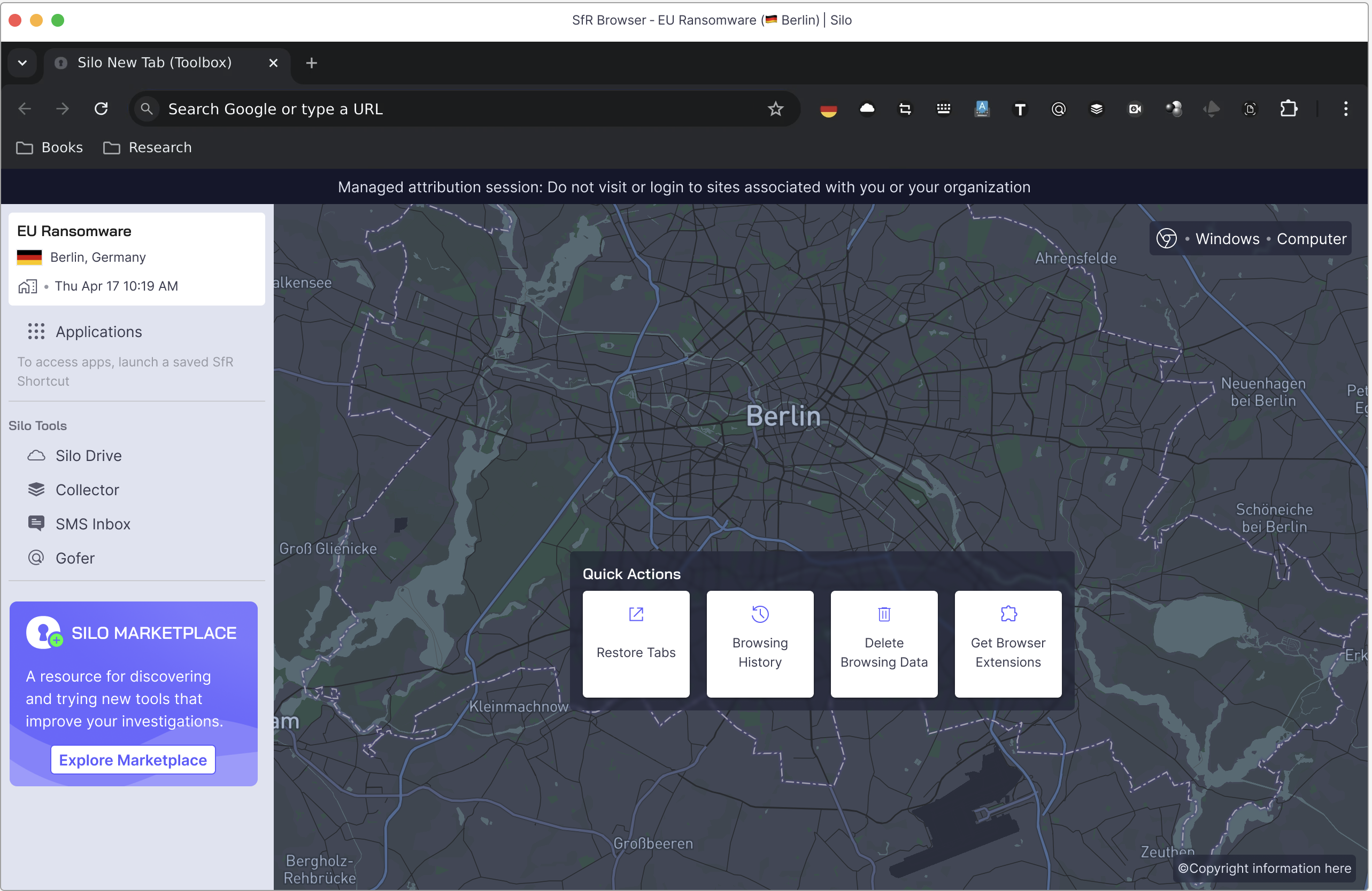 Silo Workspace screenshot