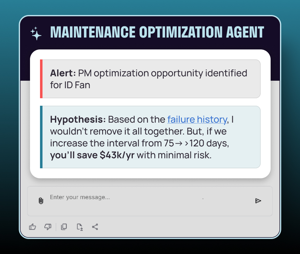 Maintenance Optimization Agent screenshot