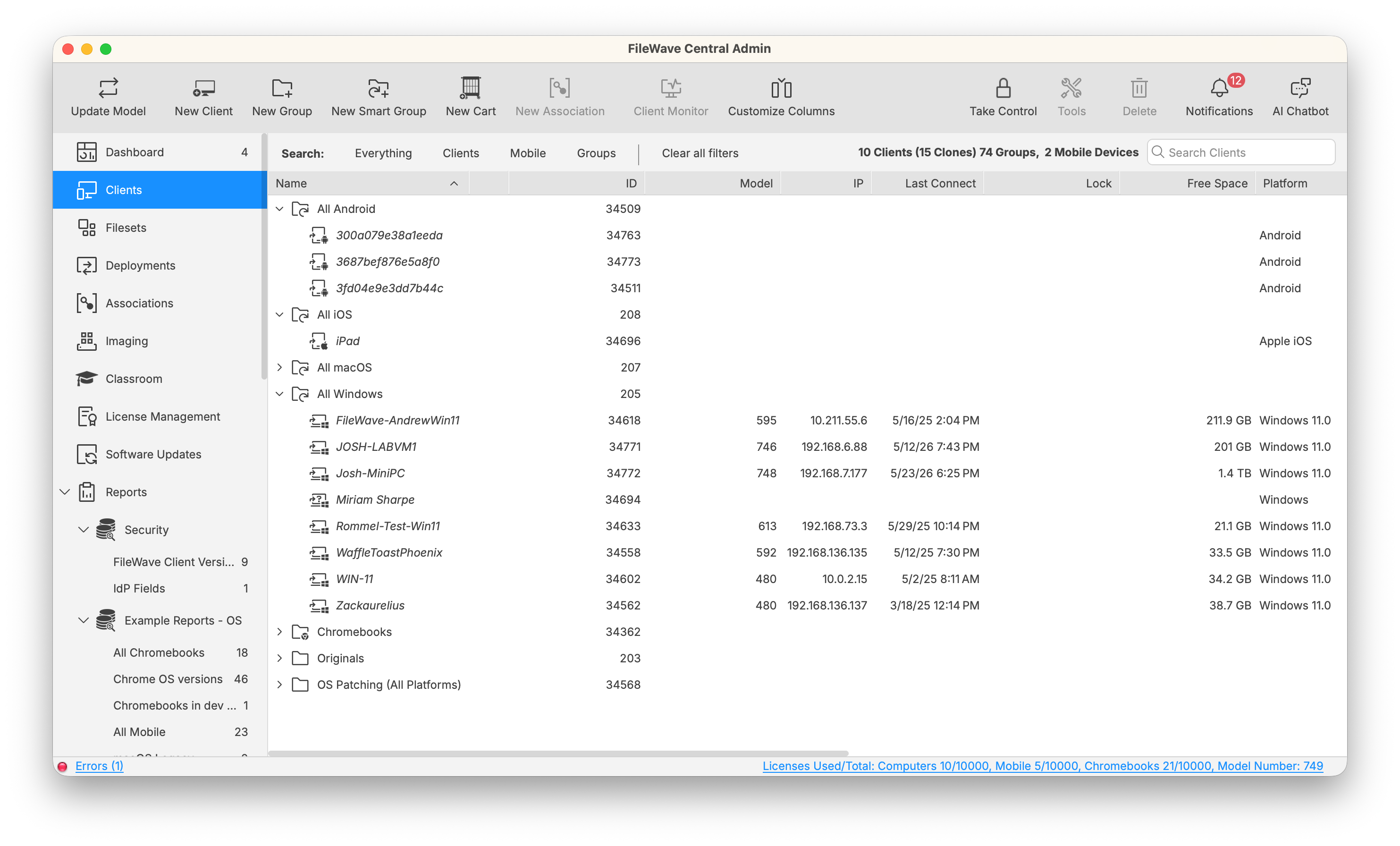 FileWave screenshot