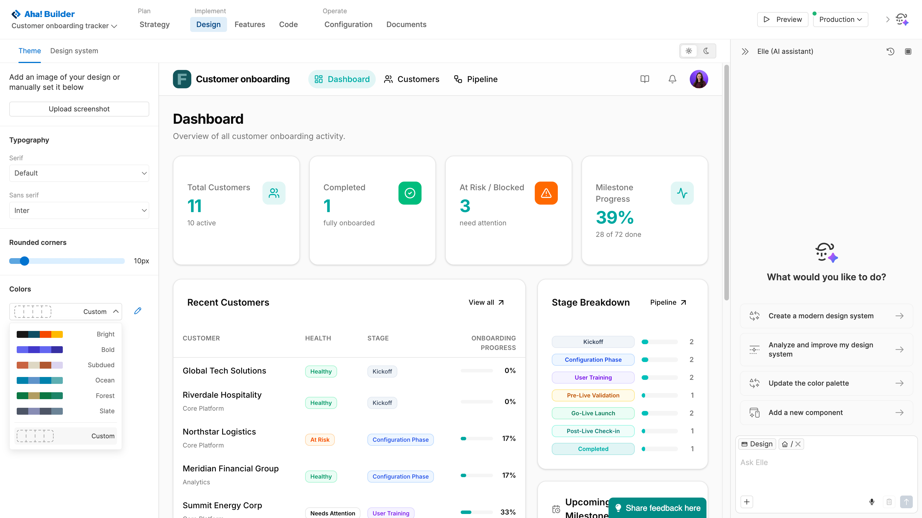 Aha! Builder screenshot