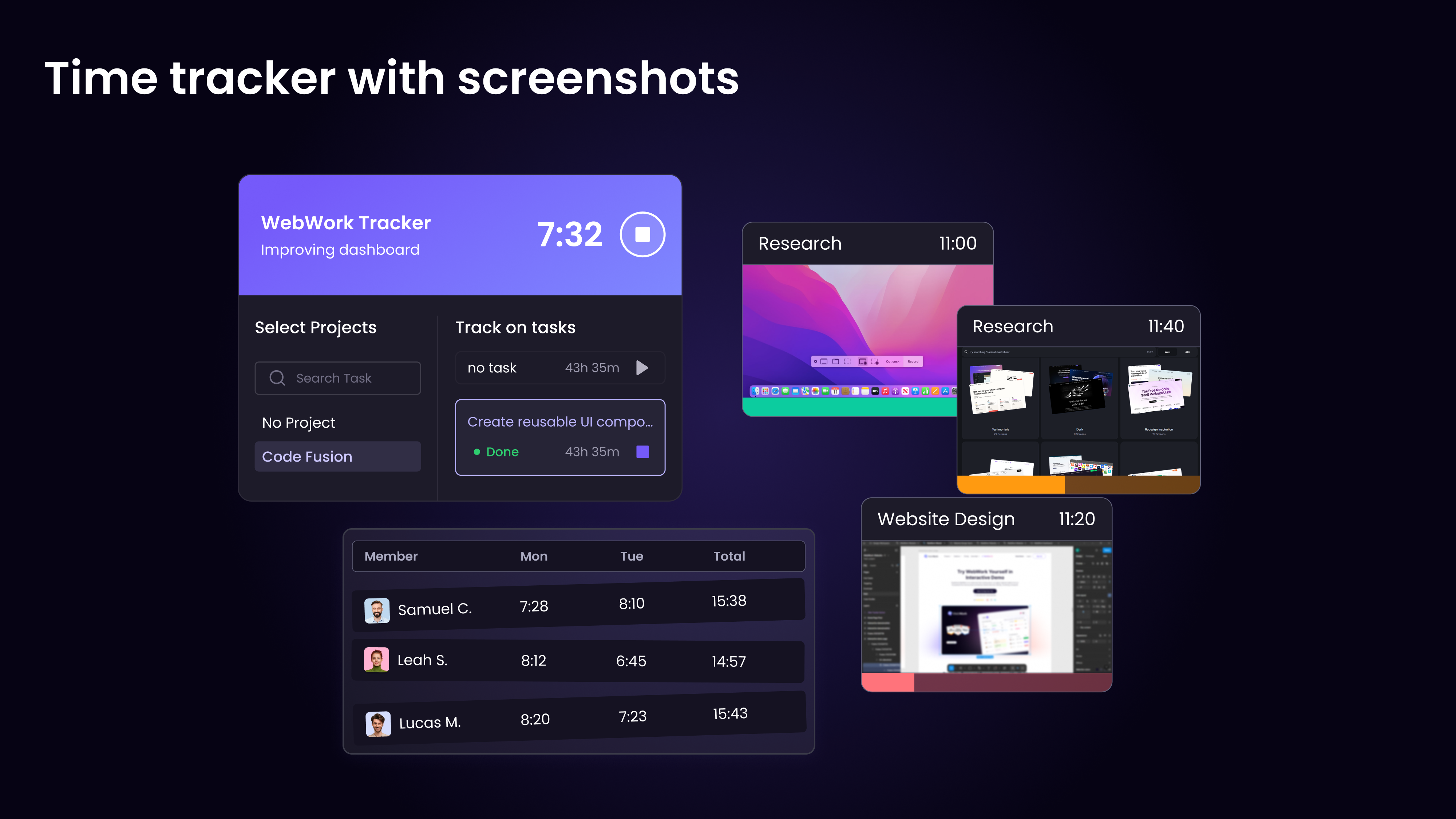 WebWork Time Tracker screenshot