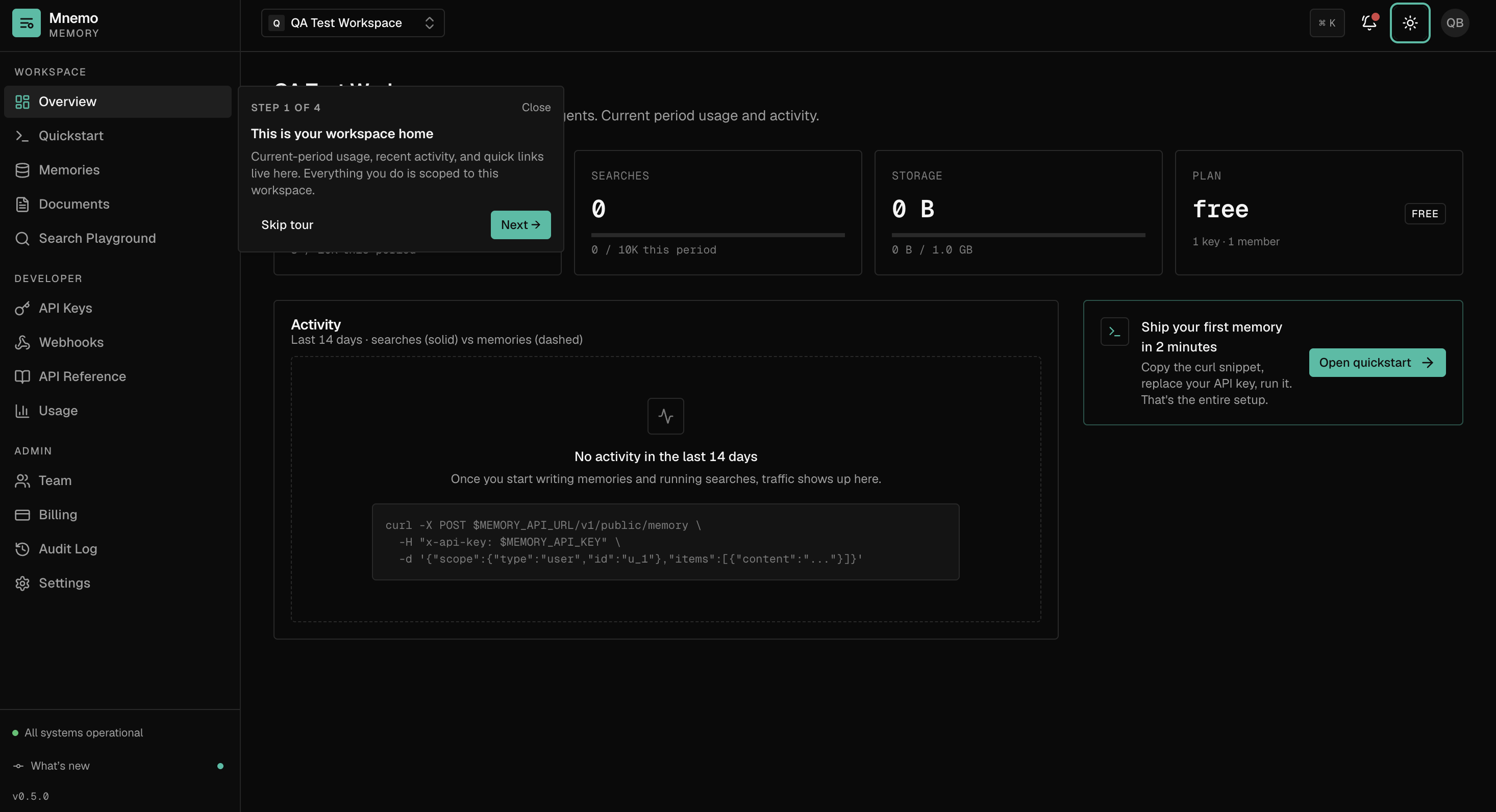 Mnemo screenshot
