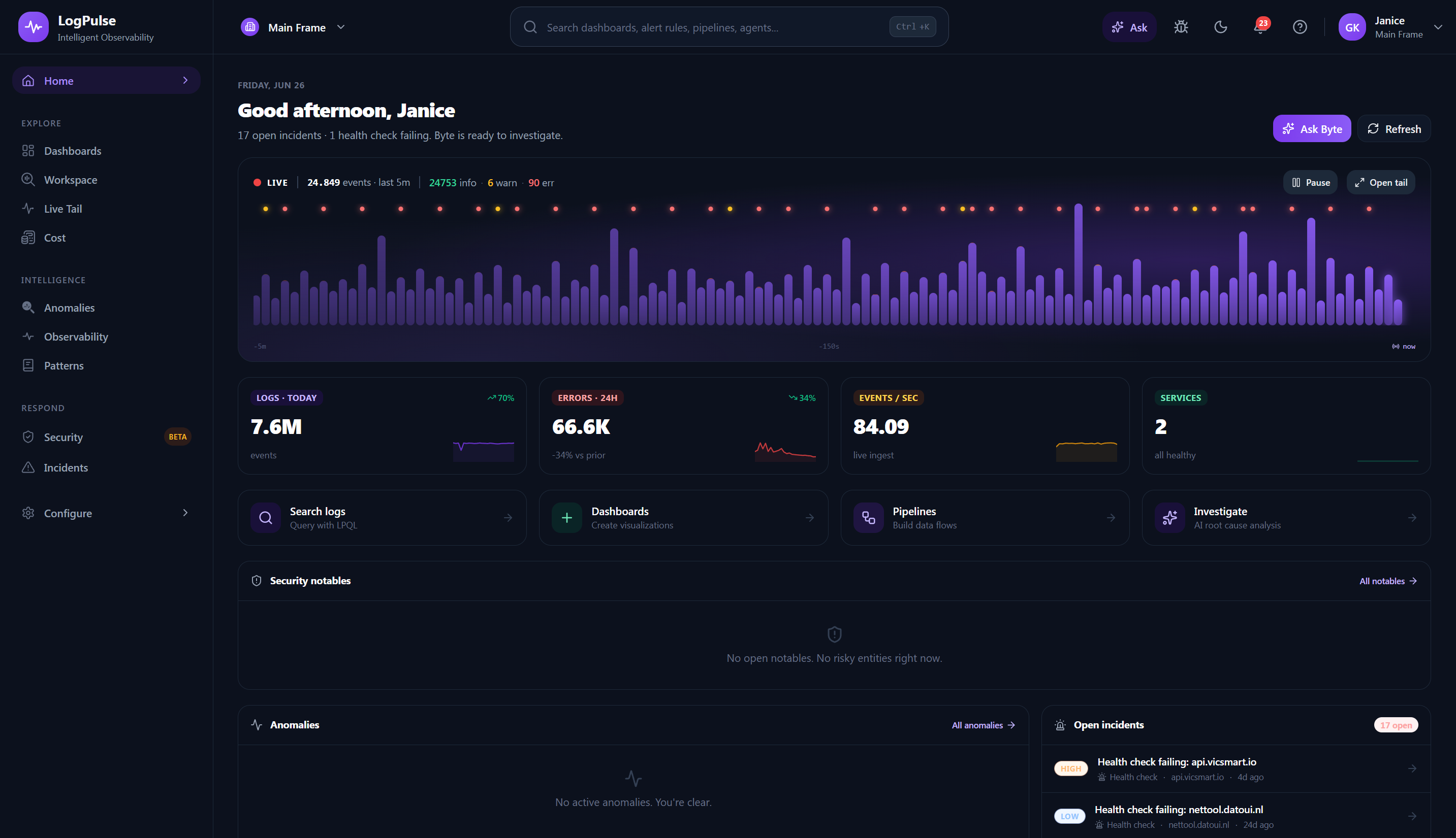 LogPulse screenshot