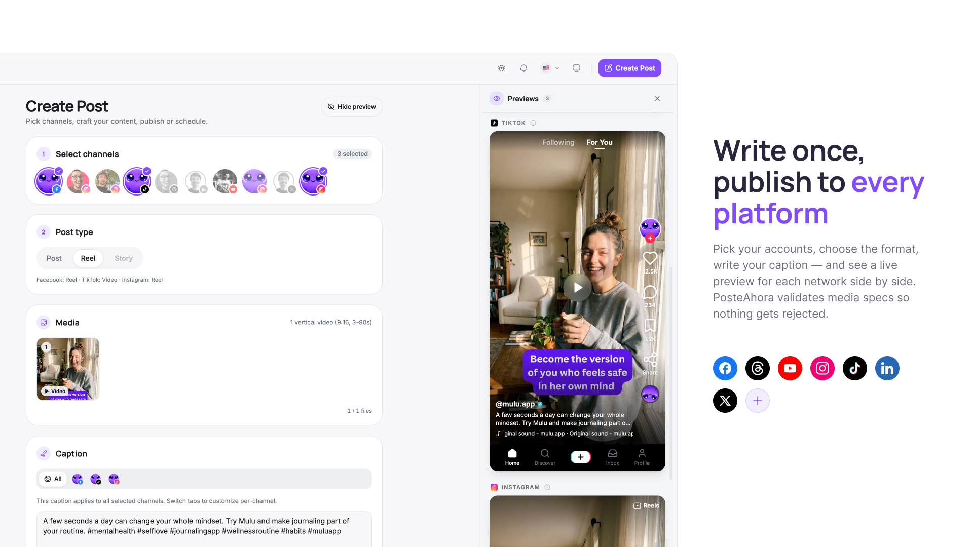PosteAhora screenshot