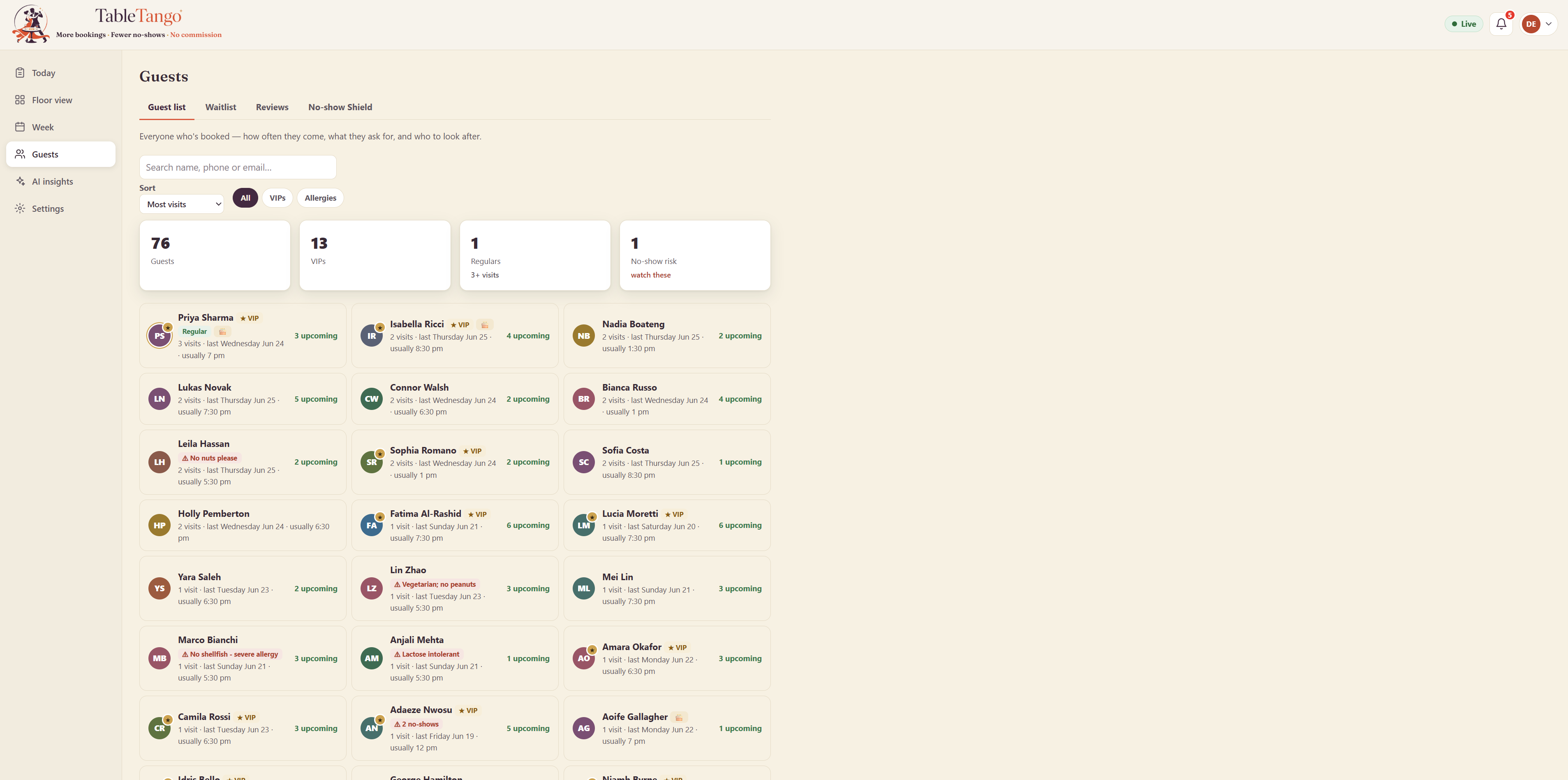 TableTango screenshot
