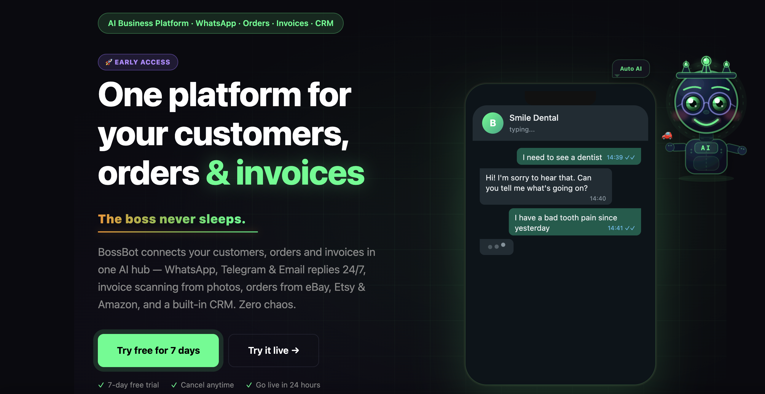 BossBot screenshot