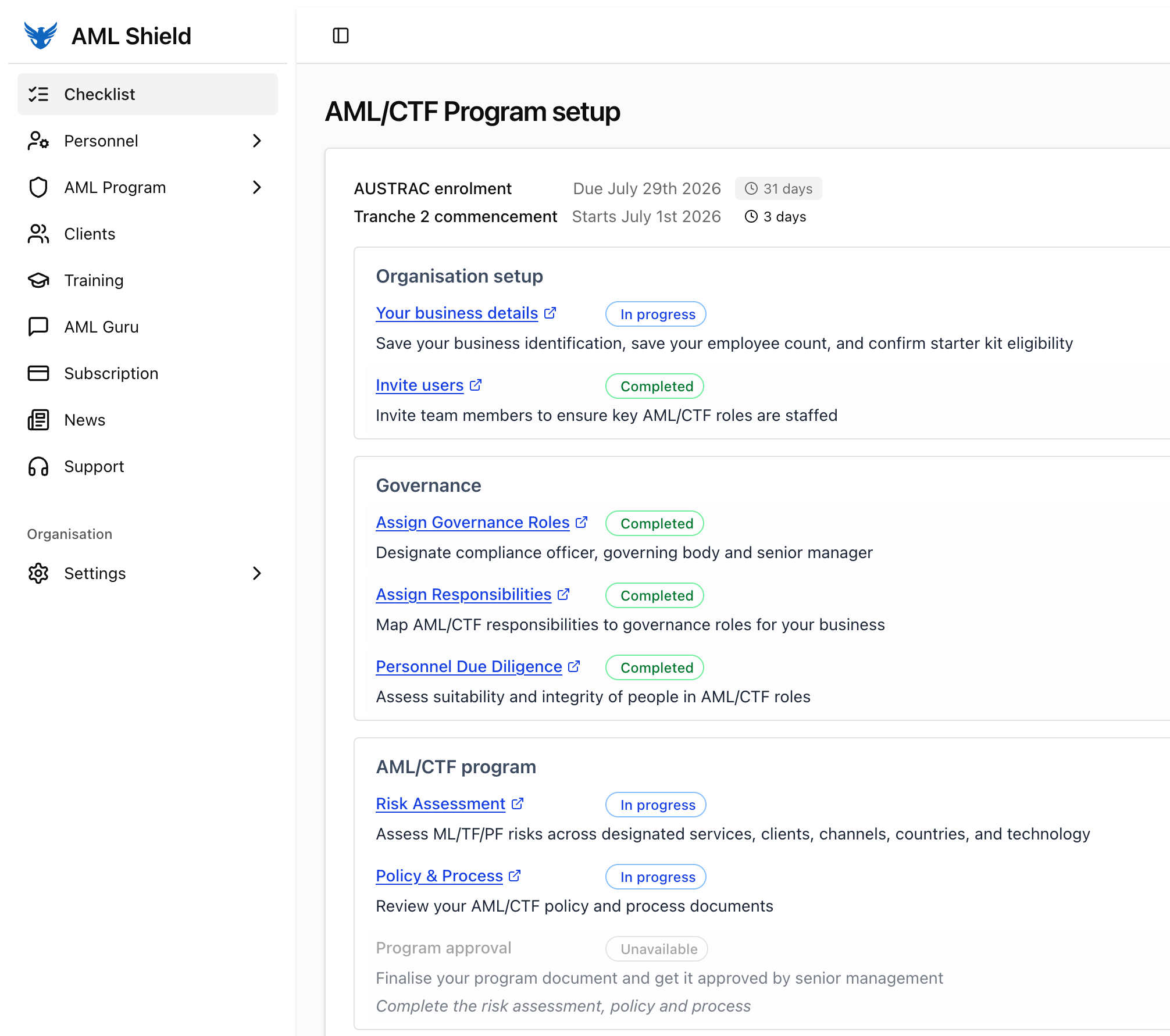 AML Shield screenshot