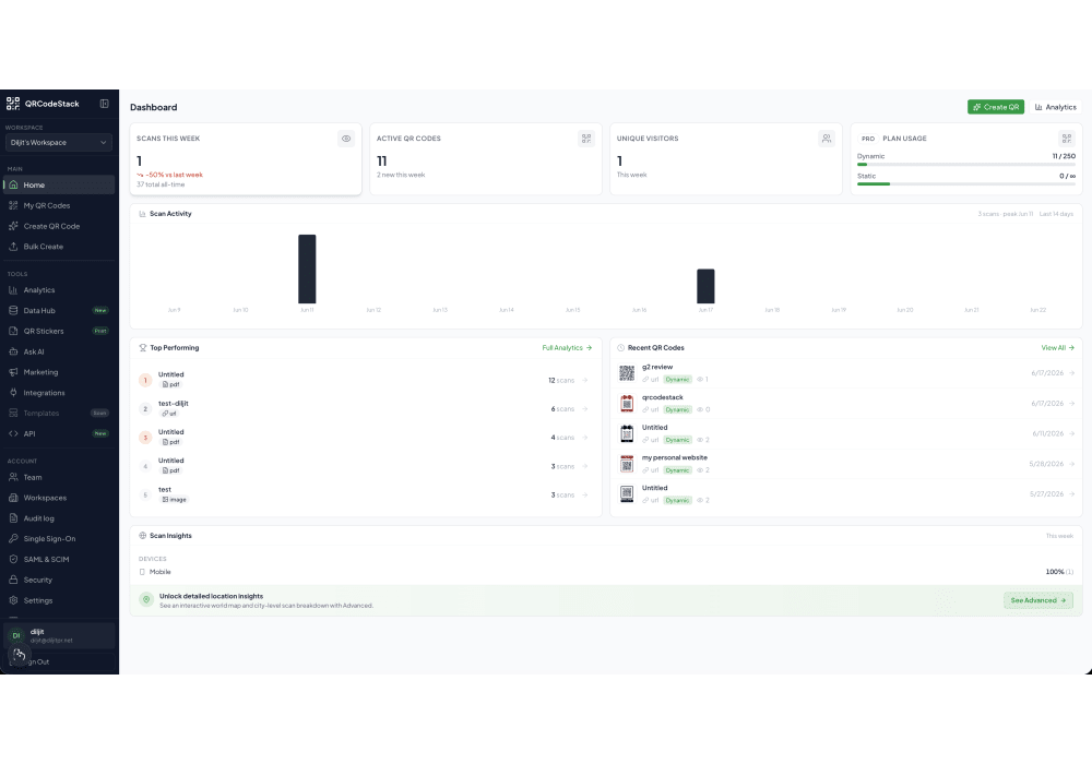 QRCodeStack screenshot