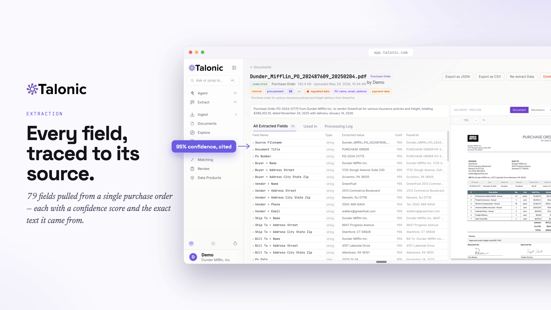 Talonic screenshot