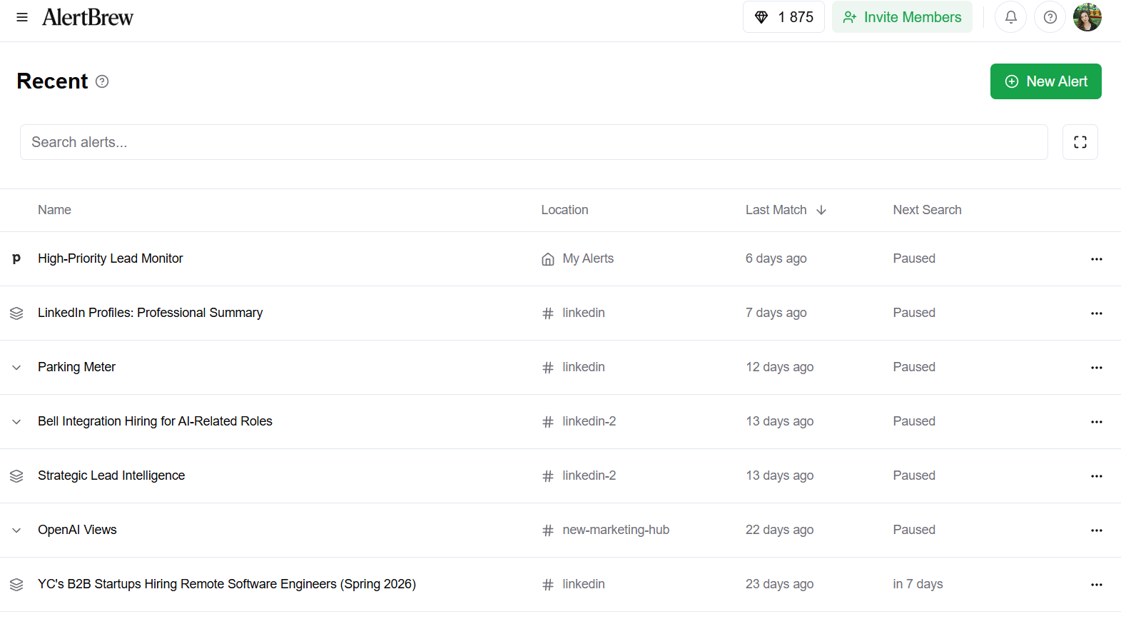 AlertBrew screenshot