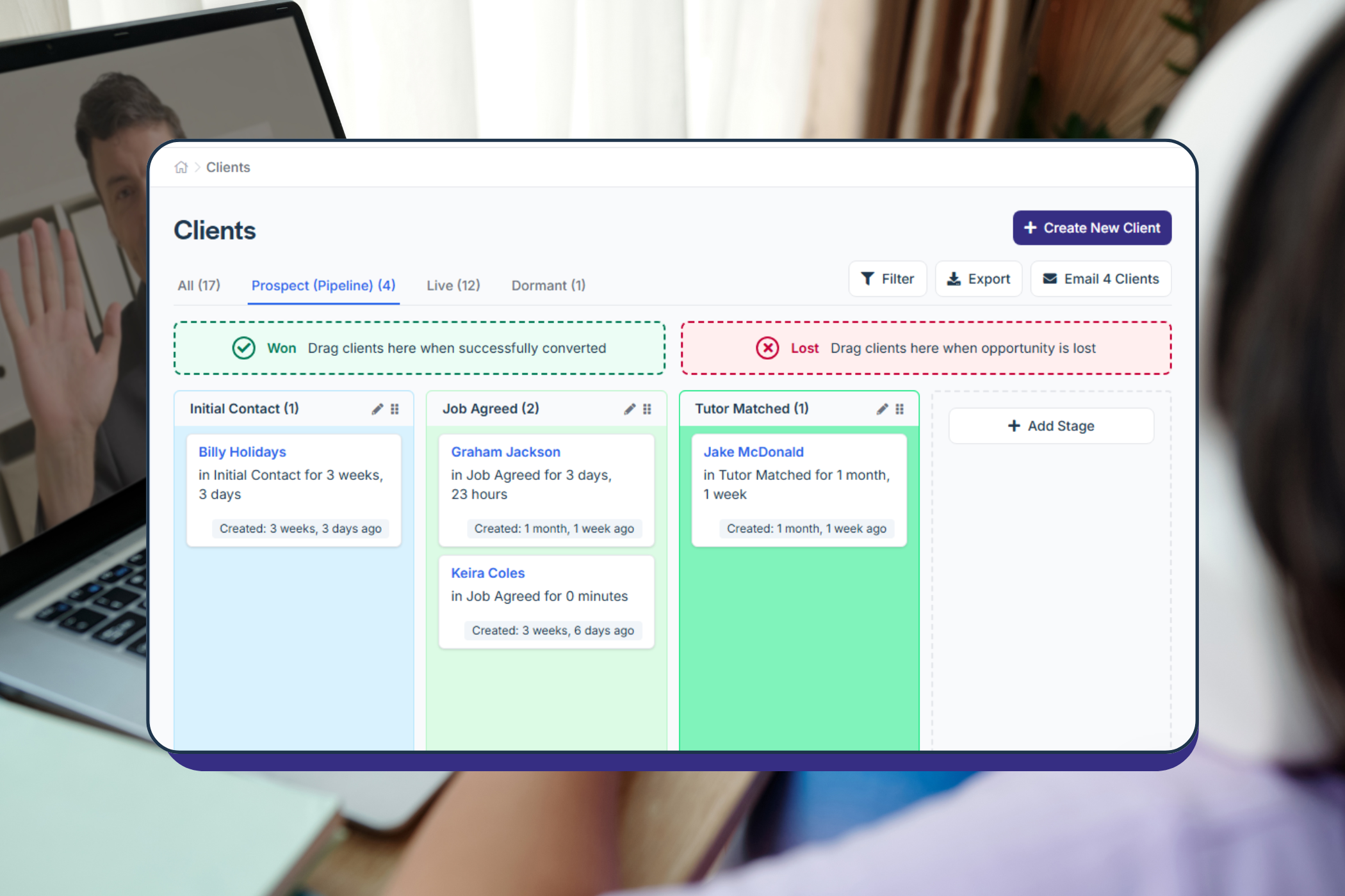 TutorCruncher screenshot