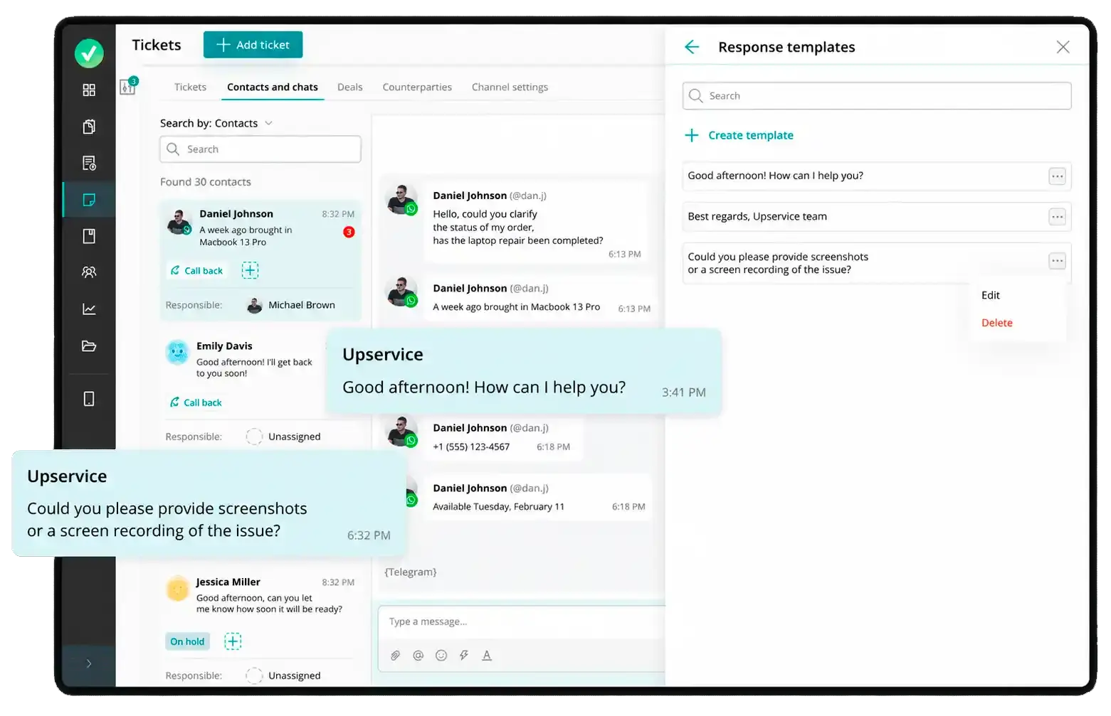 Upservice screenshot
