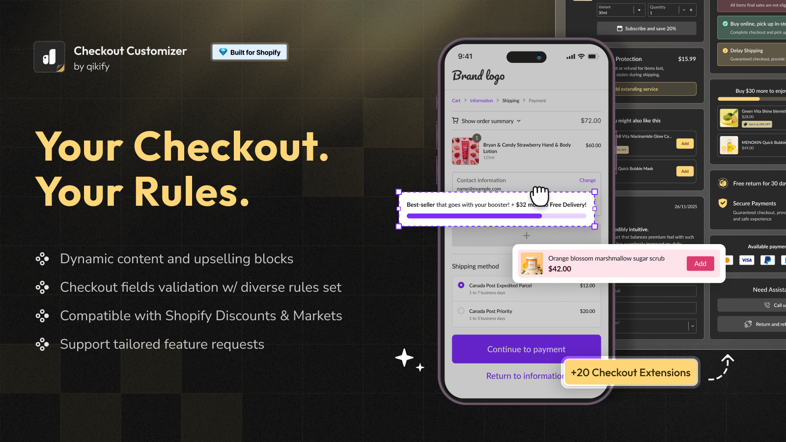 Qikify Checkout Customizer screenshot