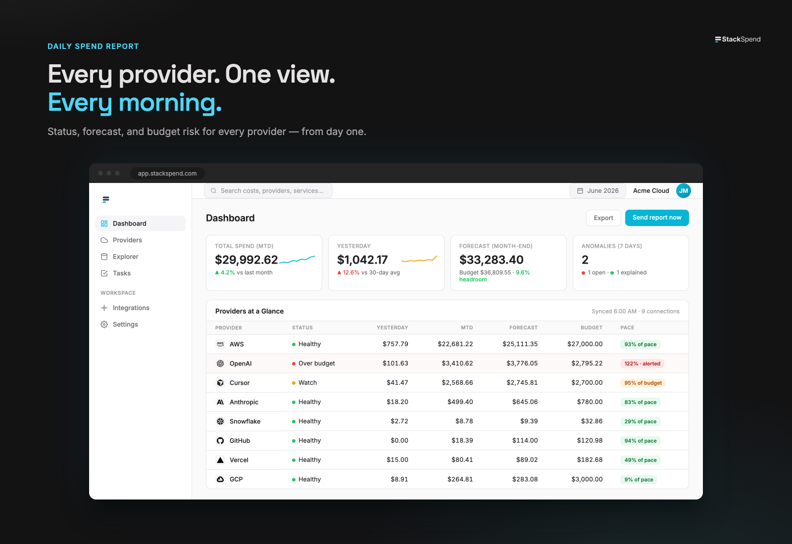 StackSpend screenshot