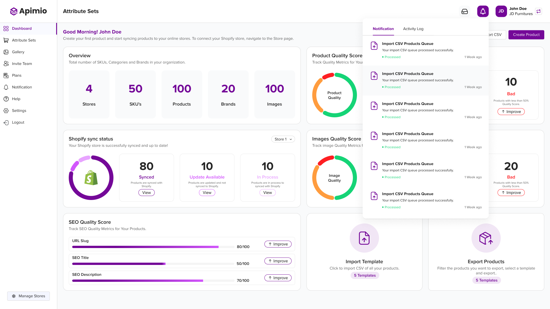 Apimio screenshot