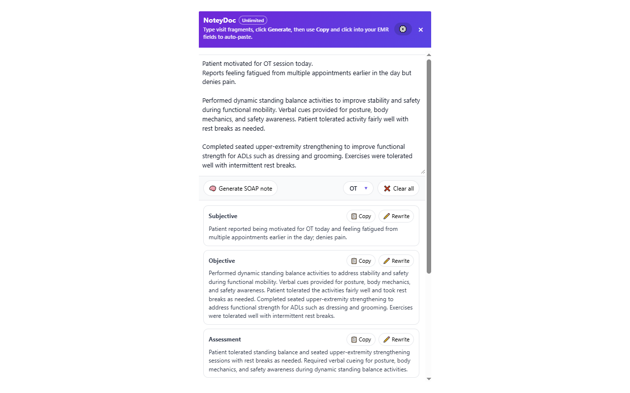 NoteyDoc screenshot