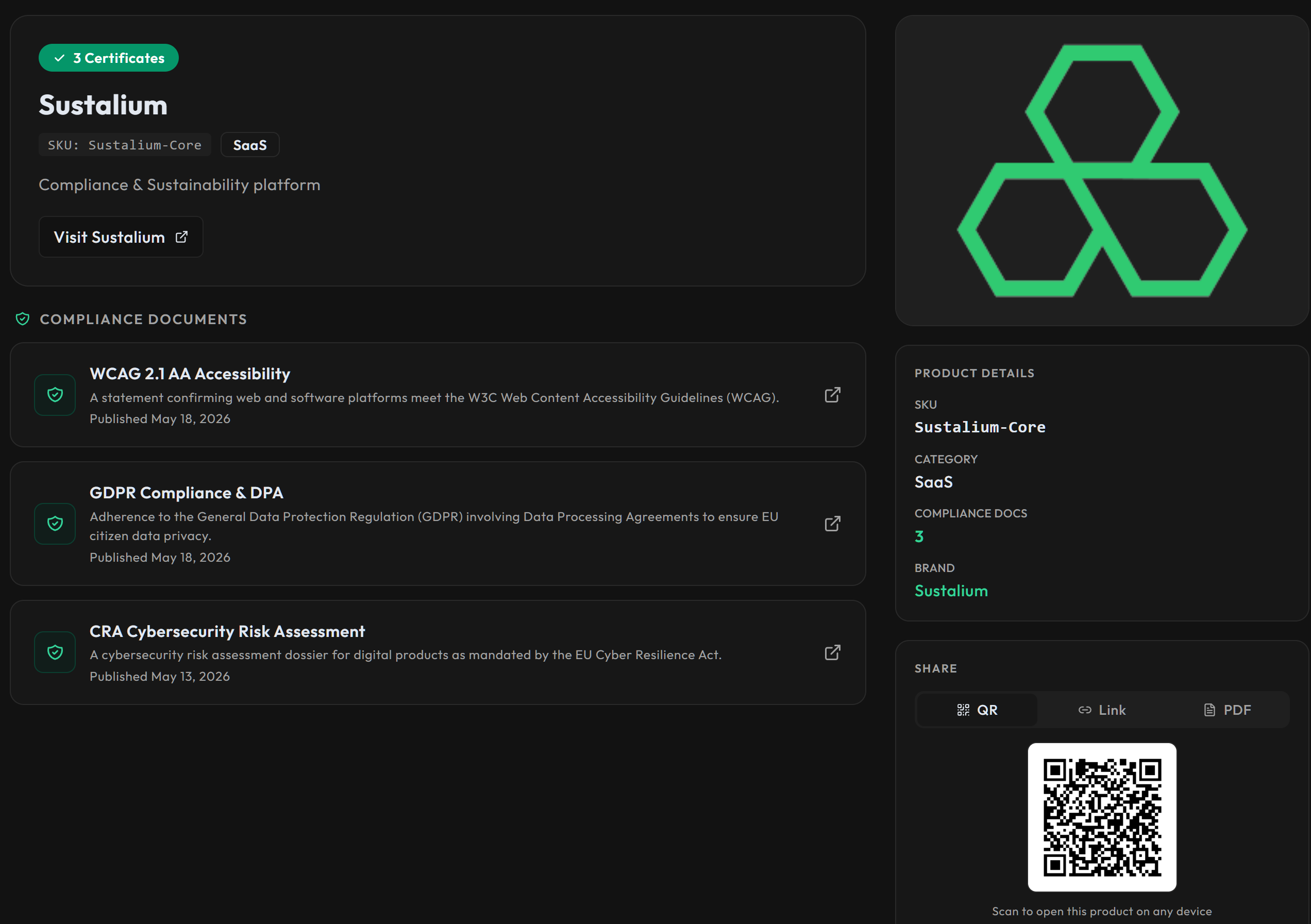 Sustalium screenshot