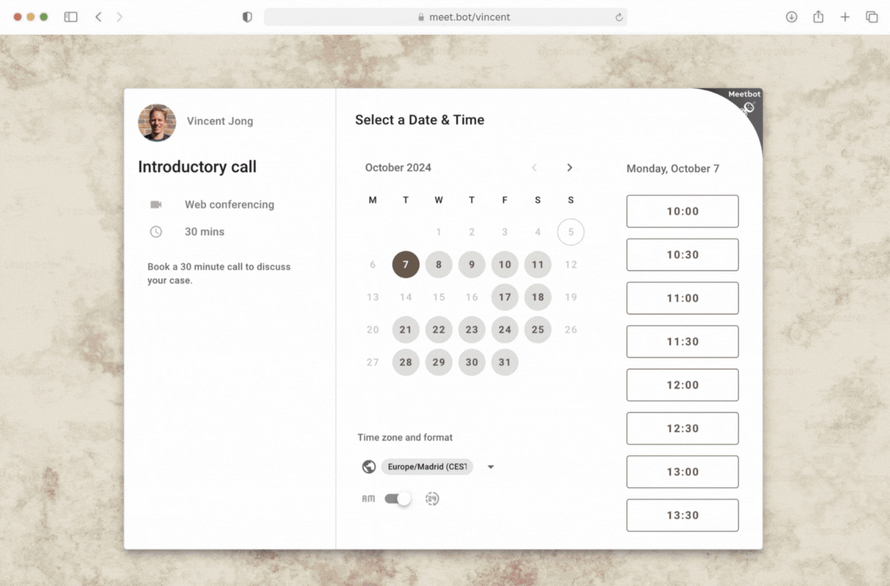 Meet.bot screenshot