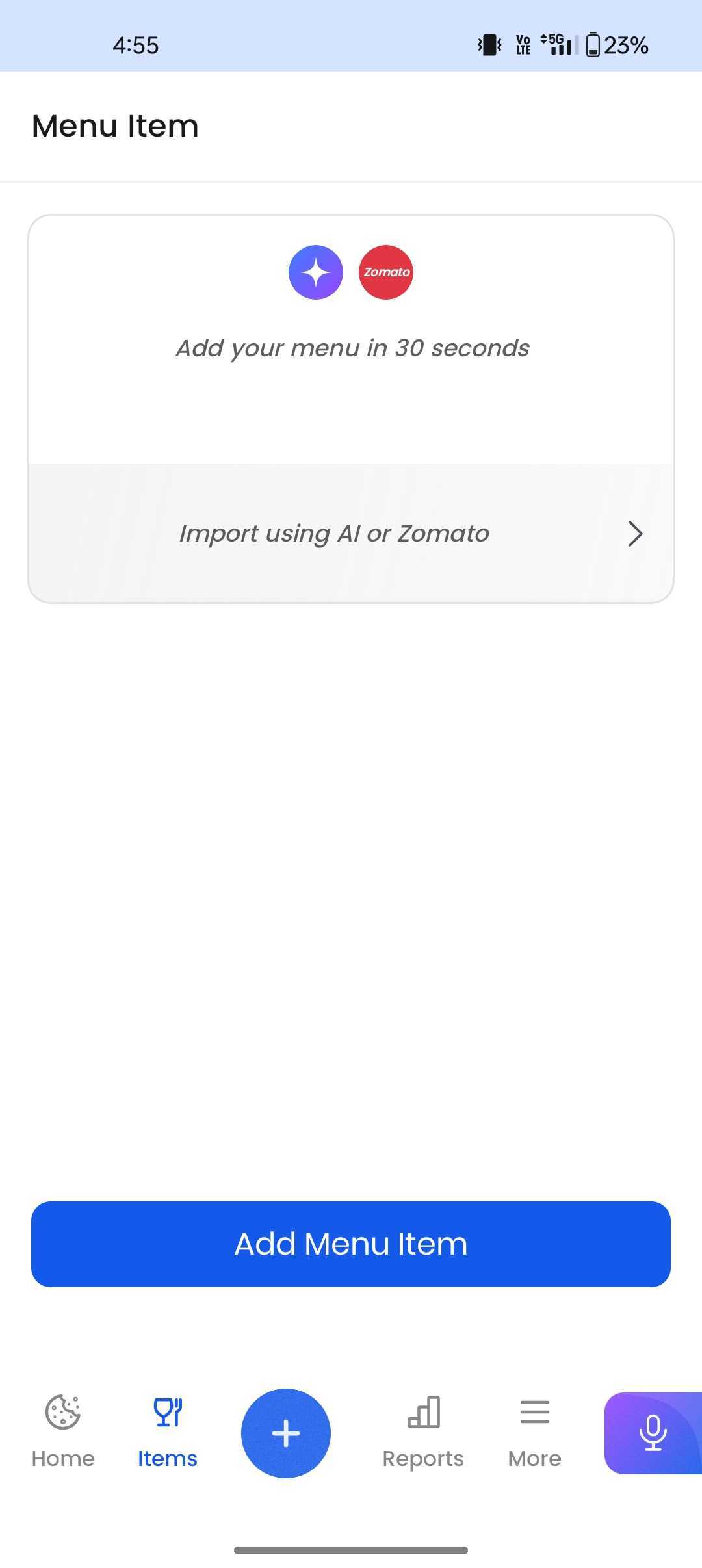Vyapar Table screenshot